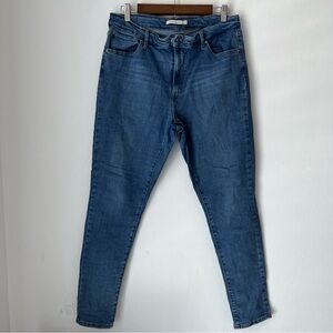 Levi’s 721High Rise Skinny Jeans Blue Wave Stretch Soft Medium Wash Size 33